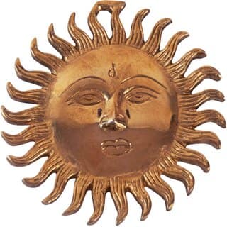 Brass Wall Hanging Sun God