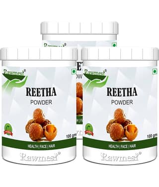 rawmest Reetha Powder Hair Scalp Treatment 300 g Pack of 3
