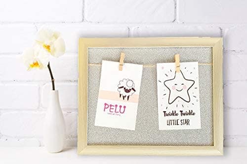 Rack Jack Wall Frame with Wooden Clips - Glitter - Silver view 3
