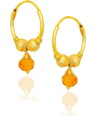 LUV FASHION Red Hoops Earrings ( Pack of 1 )