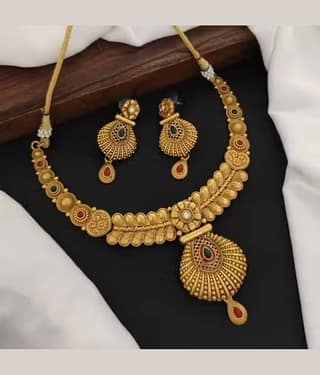 Malabar Multicolor Copper Necklace Set ( Pack of 1 )