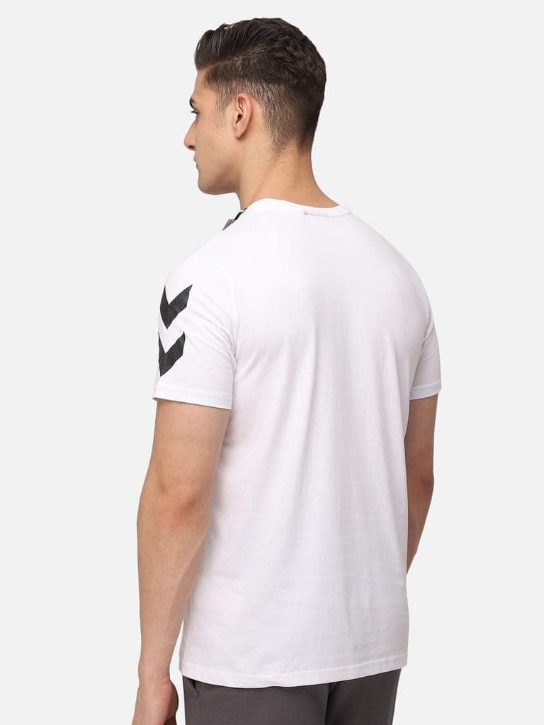 Legacy Men Cotton White Chevron T-Shirt view 4