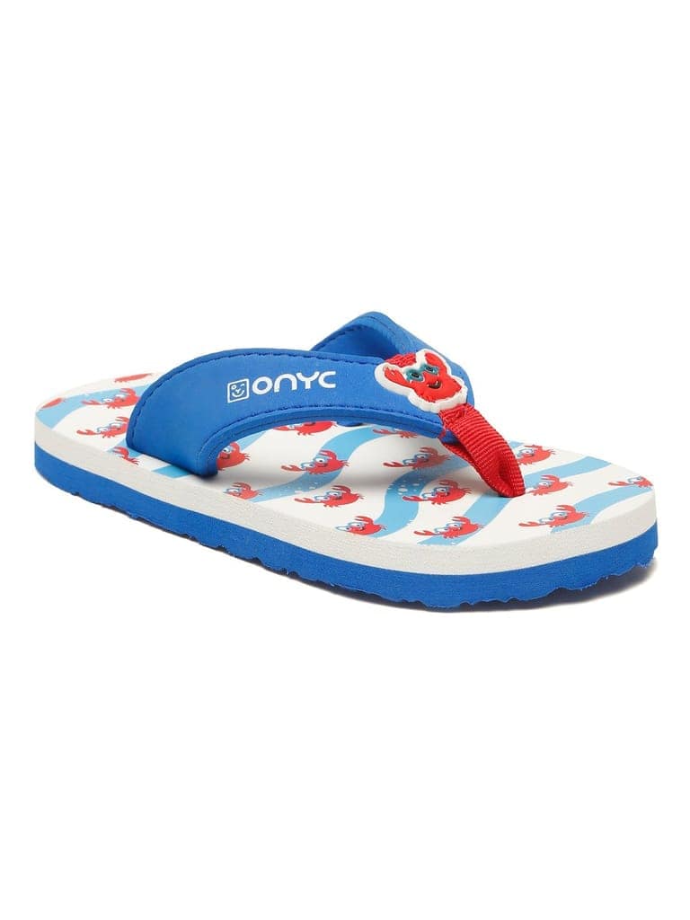 Premium Crab V-Shape Flip-flops - Blue (Unisex) view 3