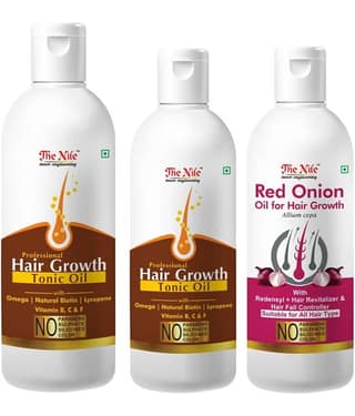 The Nile HairTonic 150 ML + 100 ML (250 ML) + Red Onion Oil 100 ML 350 mL