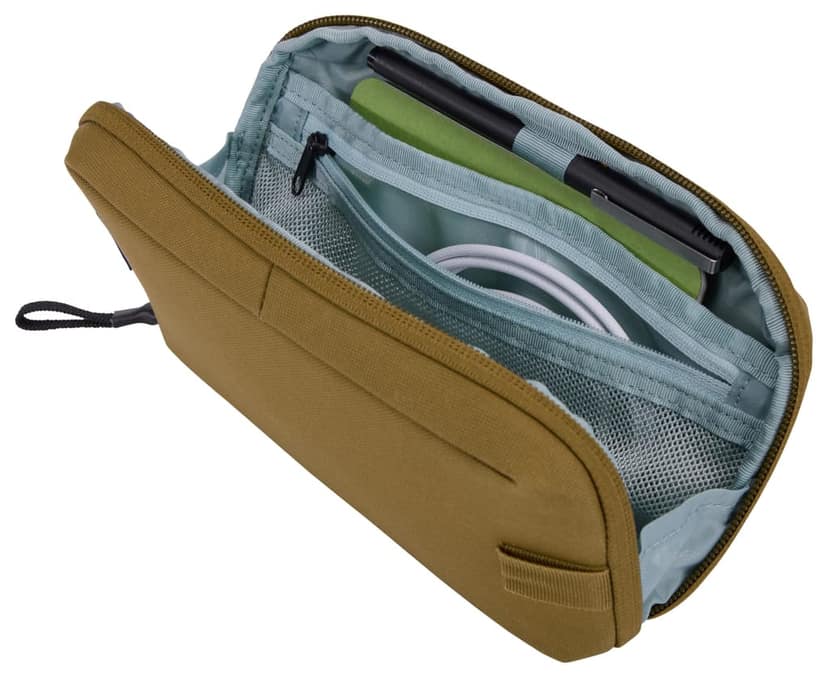 Thule Aion Travel Organizer - 2-in-1 Pouch Includes Travel Wallet and Electronics Bag - RFID Blocking Zipper Pouch - Internal Pockets to Stay Organized - 100% Recycled Waxed PFC-Free Fabric view 6