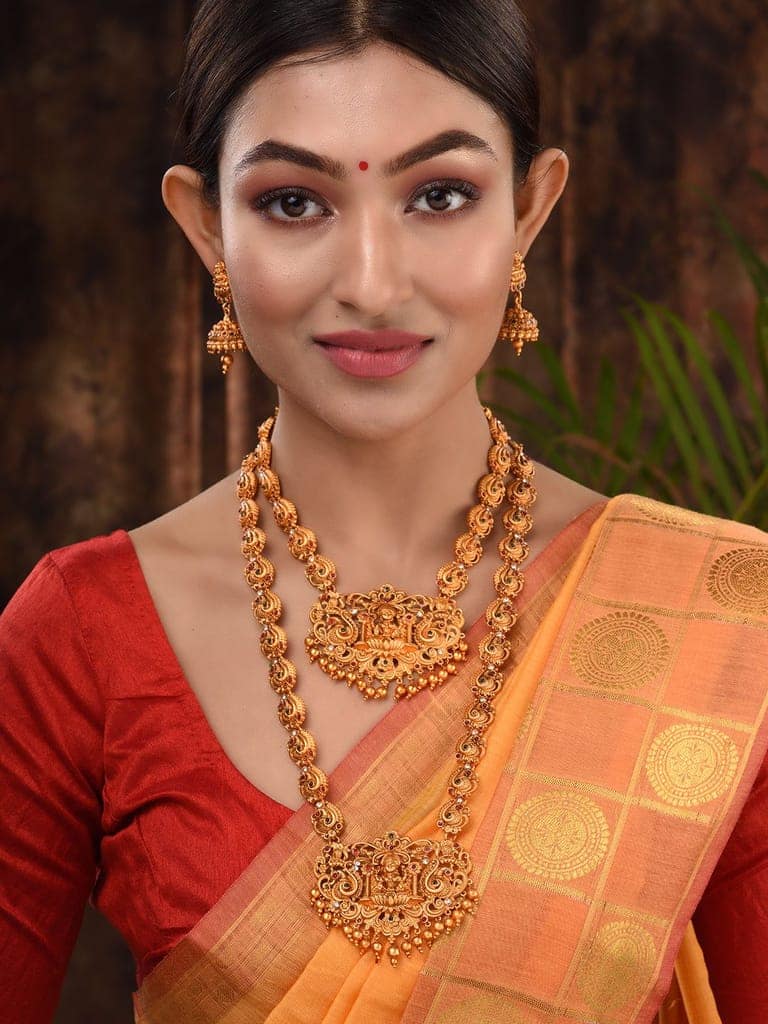 Gold Plated Trendy combo Temple Jewellery Set view 10
