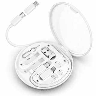 8-in-1 Fast Charging Cable Kit -USB-C, Lightning & Micro USB - M&G 8-in-1 Fast Charging Cable Kit -USB-C, Lightning & Micro USB - M&G - White
