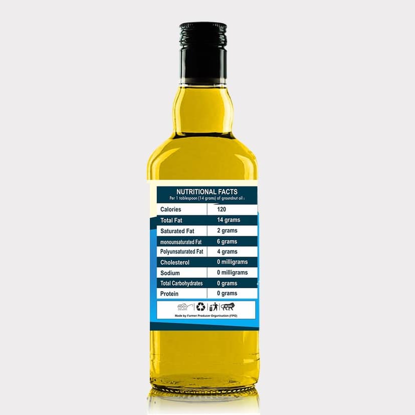 Groundnut Oil Pack of 5 (5 x 1 Litre) by Una Krishi Producer – Pure, Cold-Pressed & Made by Farmers. view 3
