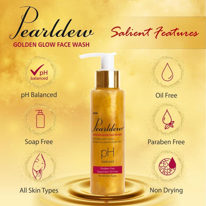 Pearldew Golden Glow Face Wash (100 ml - Pack of 1) view 4