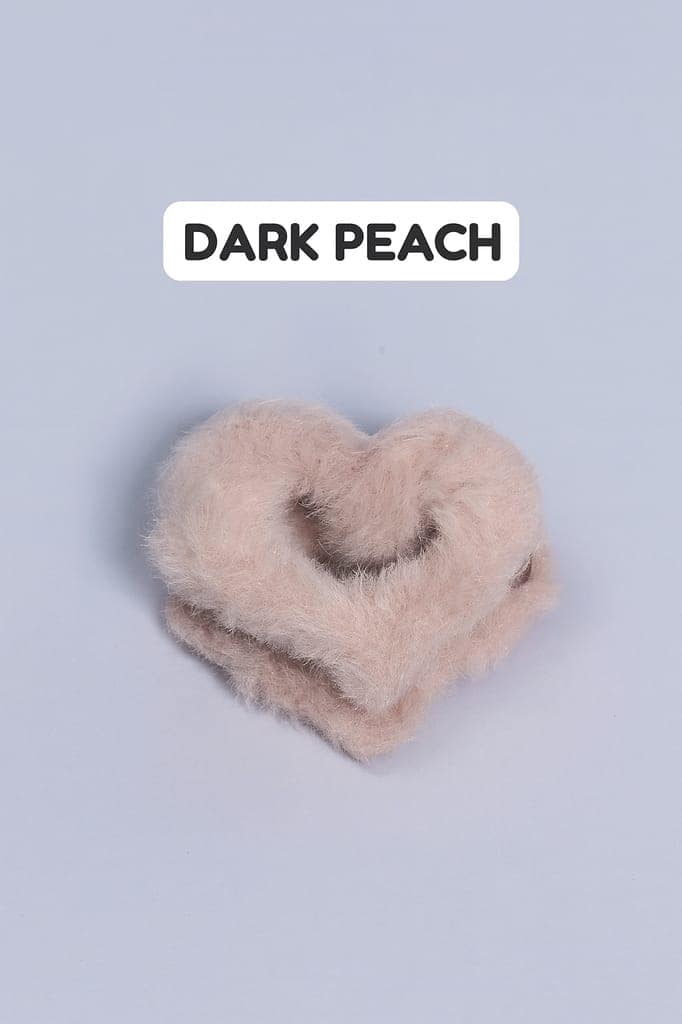 Heart Shape Fur Hair Claw