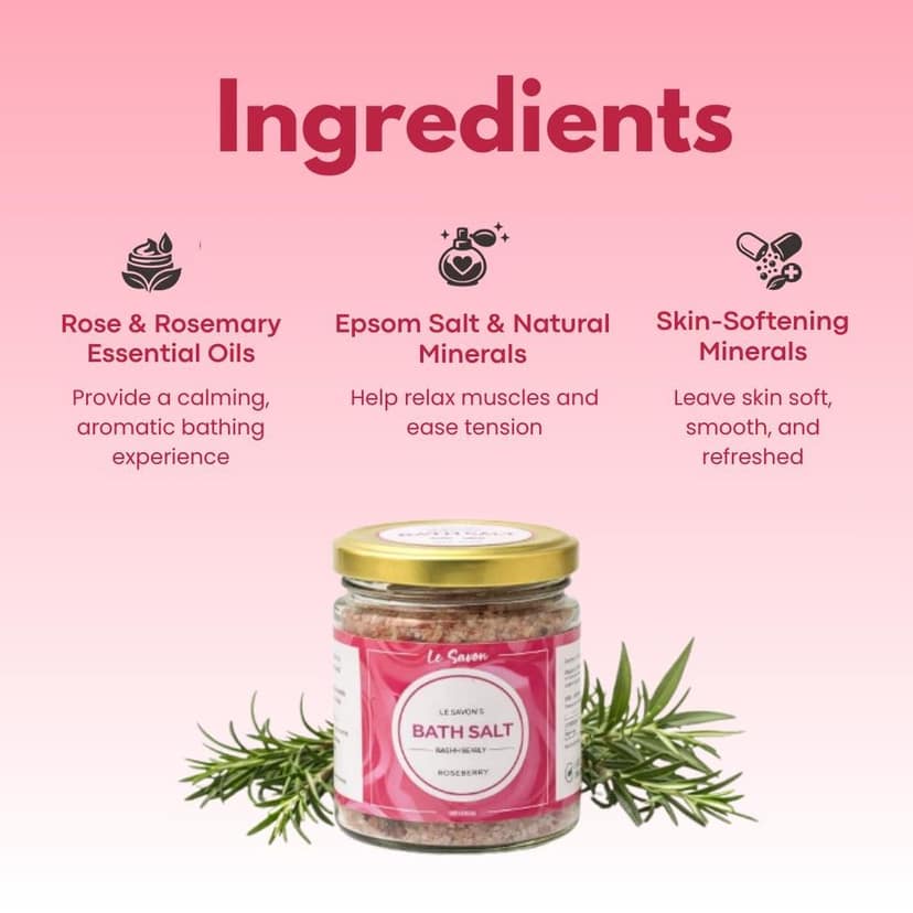 Le Savon Rosymarry Bath salts view 4