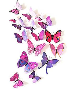 Idream Purple Butterfly Magnet Nature 3D Sticker ( 12 x 9 cms )