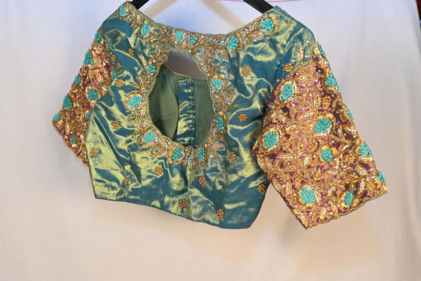 Maggam work blouse view 3