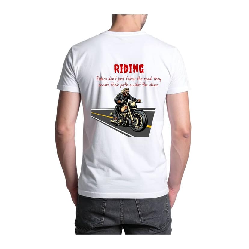 Trishoolin Retail T Shirt | Design 10151MB | Printed Round Neck Cotton T-Shirt | Regular Fit view 2