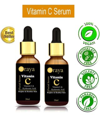 ORAYA Vitamin C Brightening Face Serum SPF 2 60 g Pack of 2