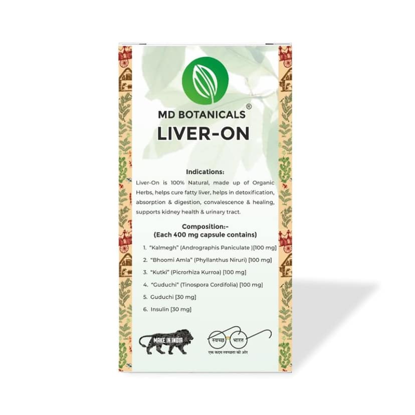 Liver On (60 Caps), Maa Danteshwari Herbal Farm's 100% Natural & Certified Organic Herbs view 2
