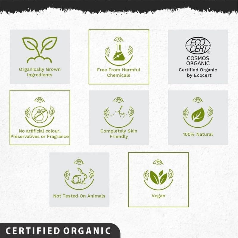 AMAzing EARTH Certified Organic Beard Oil and Beard Wash Combo for Hair Growth Oil, Non-Sticky, Conditioning, Hard Curly Beard, Sulphate & Paraben Free view 4