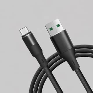 XON 65W Fast Charging USB-A to Type-C Cable, Data Transfer & Fast Charge, 1 Meter - Black