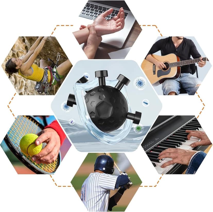 Hand Grip Strengthener,Ultimate Finger Exerciser Strength Trainer Exercise Ball Hand Strengthener Hand Balls Workout Equipment for Men & Women (Finger Exerciser) view 2