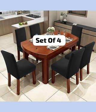 MAHALUXMI COLLECTION 1 Seater Polyester Chair Cover ( Pack of 4 )