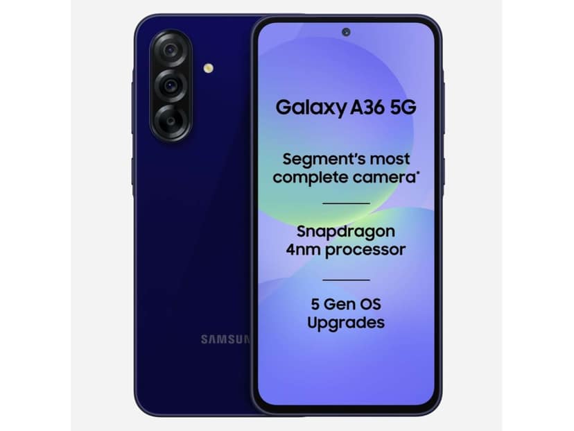 Samsung A36 5G Smartphone, 8GB RAM, 256GB Storage - Dark Blue