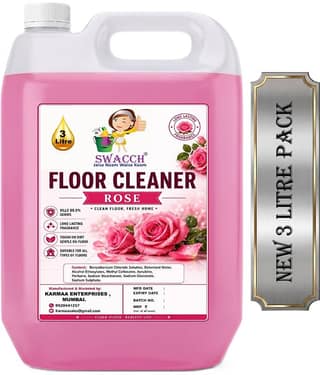 swacch Floor Cleaner Liquid Rose 3 Litre I Suitable For All Floor Cleaner Liquid I Long Lasting Fragrance