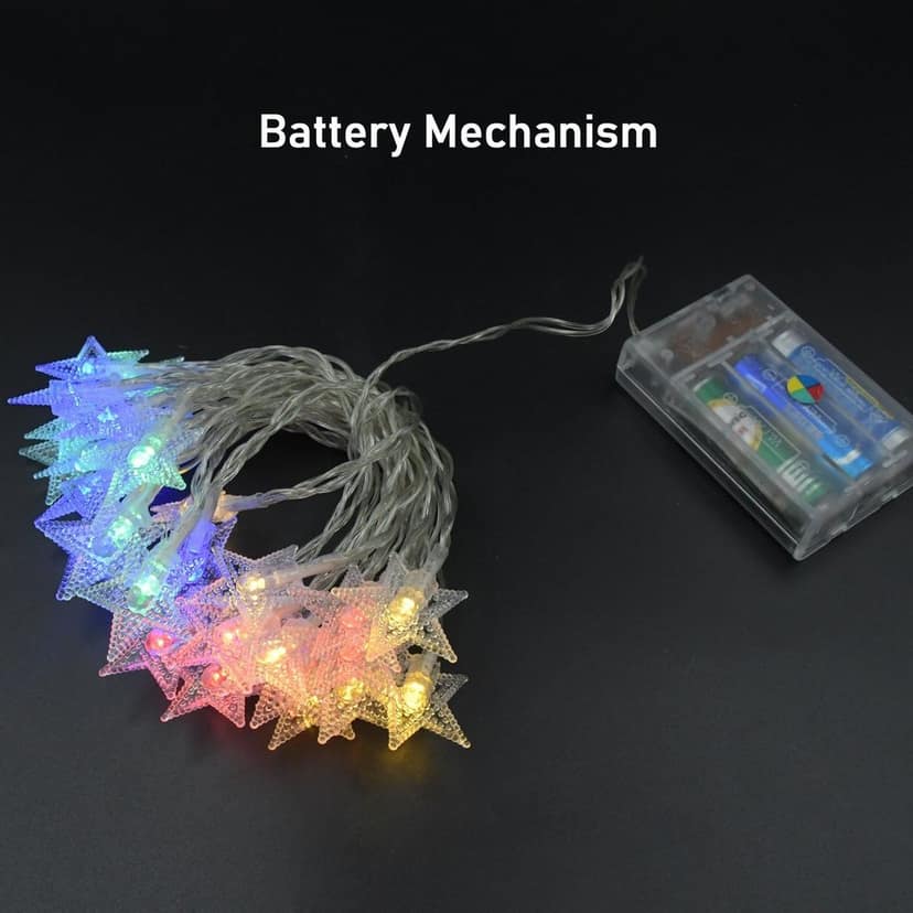 28 LED / Star 3.9 Meter Star Shape Led Light Battery Operated with Flashing Modes for Home Decoration, Kids Room, Waterproof Diwali & Wedding LED Christmas Light Indoor and Outdoor Light ,Festival Decoration (Multicolor Battery Not Included 3.9Mtr) view 7
