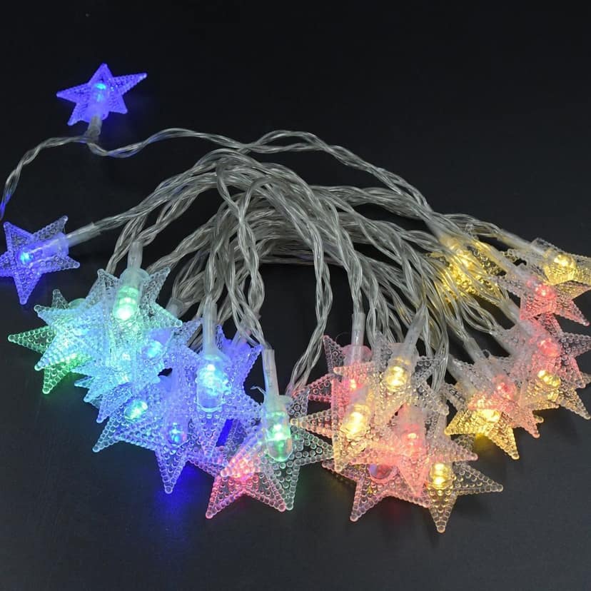 28 LED / Star 3.9 Meter Star Shape Led Light Battery Operated with Flashing Modes for Home Decoration, Kids Room, Waterproof Diwali & Wedding LED Christmas Light Indoor and Outdoor Light ,Festival Decoration (Multicolor Battery Not Included 3.9Mtr) view 9