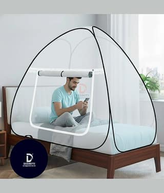 didhiti - White Polycotton Foldable Mosquito Net ( Pack of 1 )