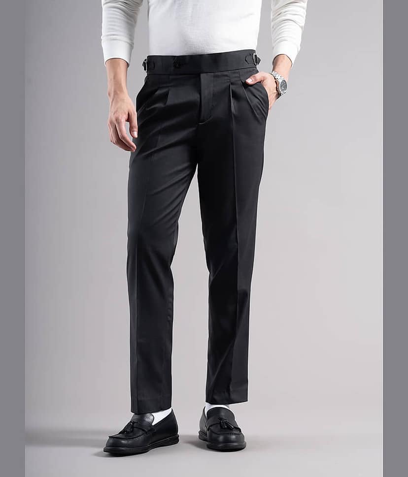 Paul Street Slim Men's Formal Trouser - Silver ( Pack of 1 )