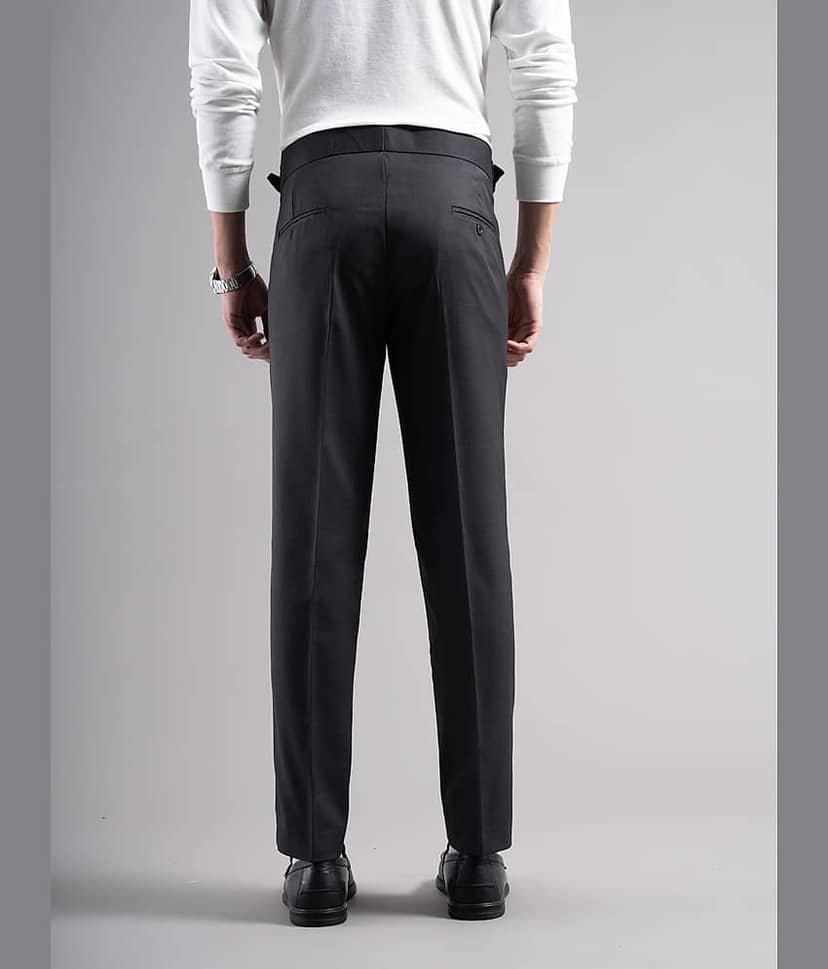 Paul Street Slim Men's Formal Trouser - Silver ( Pack of 1 ) view 2