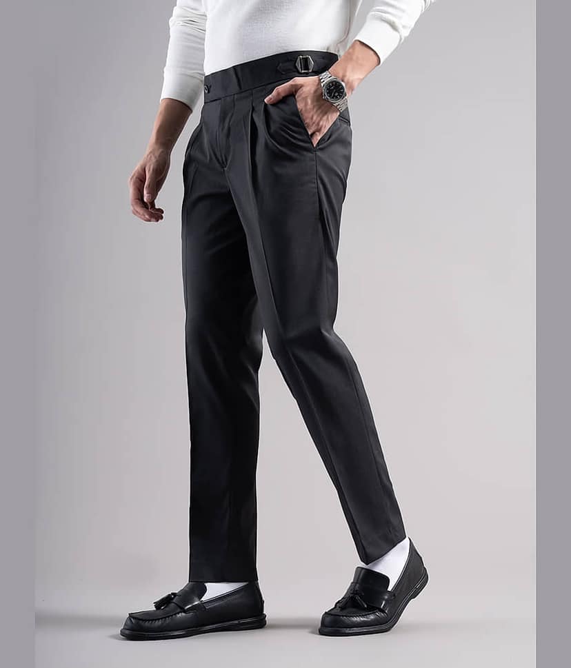 Paul Street Slim Men's Formal Trouser - Silver ( Pack of 1 ) view 3