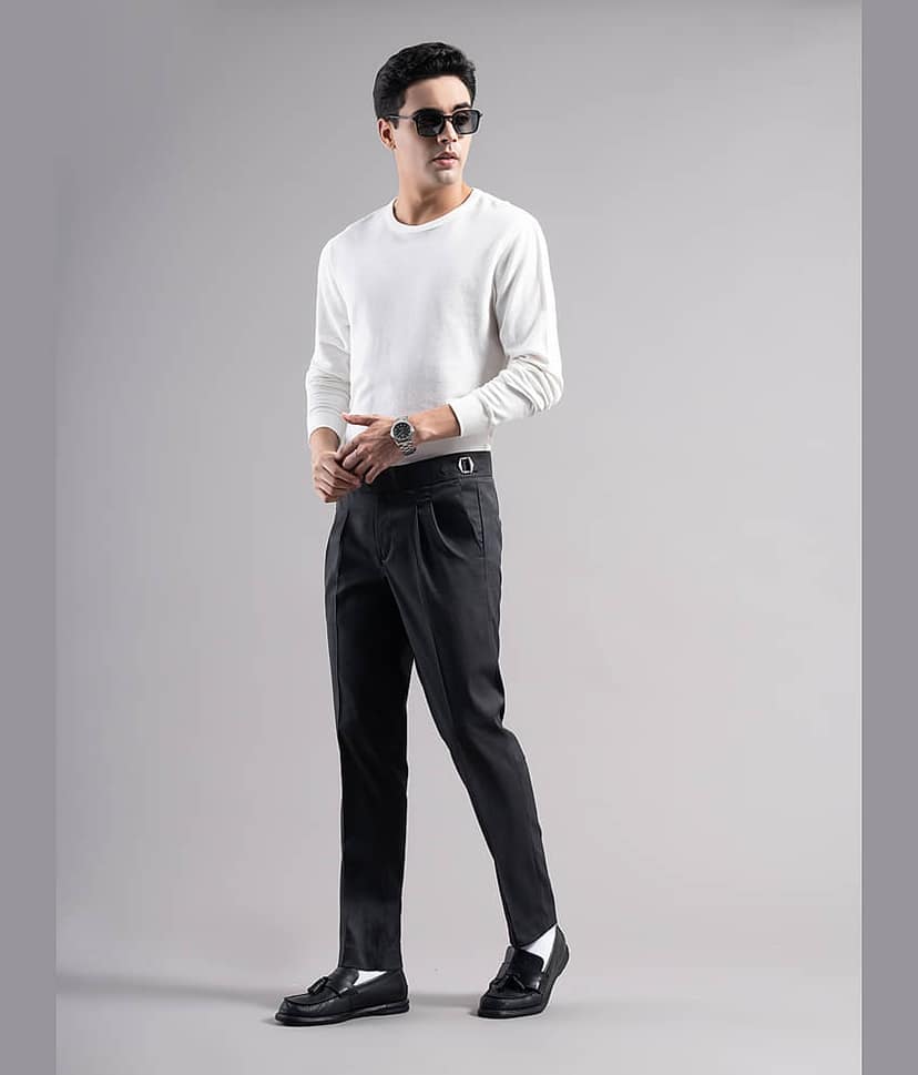 Paul Street Slim Men's Formal Trouser - Silver ( Pack of 1 ) view 5