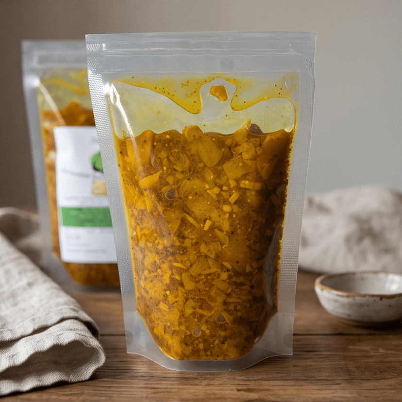 Junda's Fermented Bamboo Shoot Pickle - 150 gm - One plastic stand-up pouch view 2