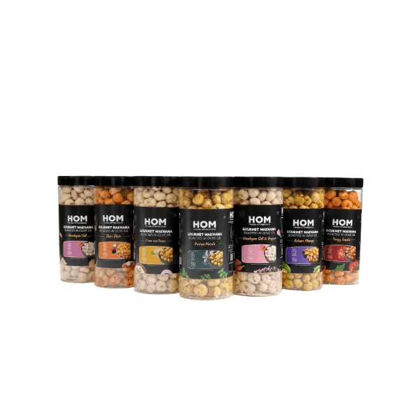 GOURMET MAKHANA Roasted in Olive Oil with 7 Flavors | Combo Of 7, 65g Each - 455 gm