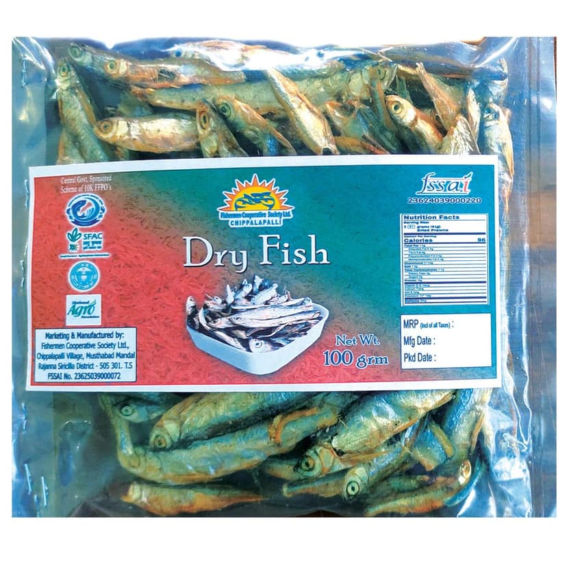 Dried Fish 100g - Fishermen Cooperative Society Ltd., Chippalapalli