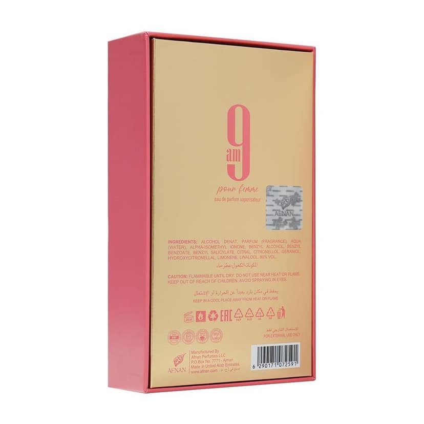 Afnan 9AM Pour Femme Eau De Parfum | Long Lasting Floral Fruity Perfume for Women | 100ml view 5