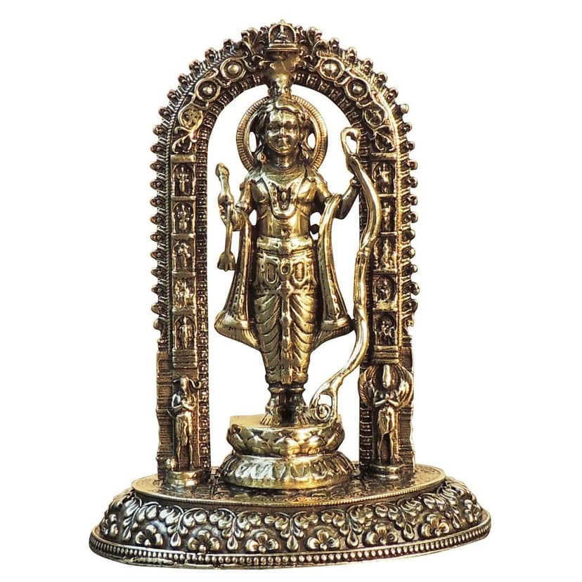 Brass Ram Ji God Idol Statue - 4 Inch Mini Decorative Showpiece (BSMAS1802 D) view 2