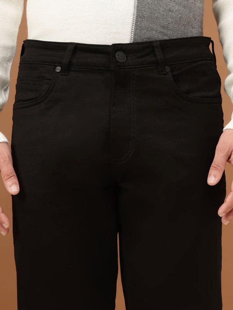 Richlook Men Solid Black Slim Fit Jeans view 6