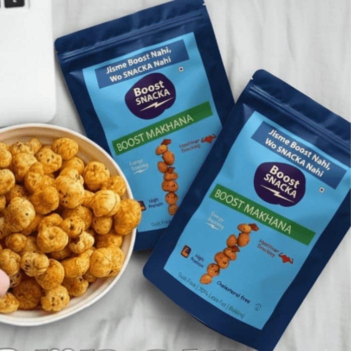 BOOST BADAM + MAKHANA (Fox Nuts) – Healthy Roasted Super Saver Combo (200g × 2, 100g × 1 Packs) view 3