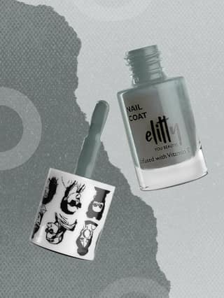 Elitty Mad Over Nails 12 Toxin Free Infused with Witch Hazel Glossy- Miss Steele (Bluish Grey) 6ml
