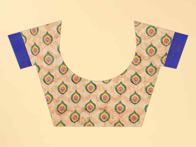 Women's Kalamkari Digital Printed Saree view 5