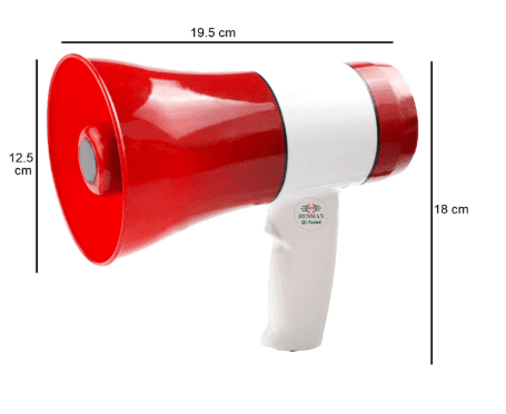 Portable Handheld Microphone (Loudspeaker) with USB, TF Card, Recorder & Music Function | 2400mAh Rechargeable Battery | Megaphone for Events, Rallies & Schools view 3