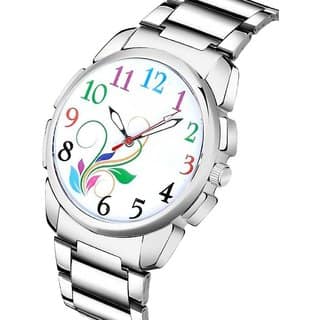HRV Men's Round Dial Silver Strap Analog Watch view 2