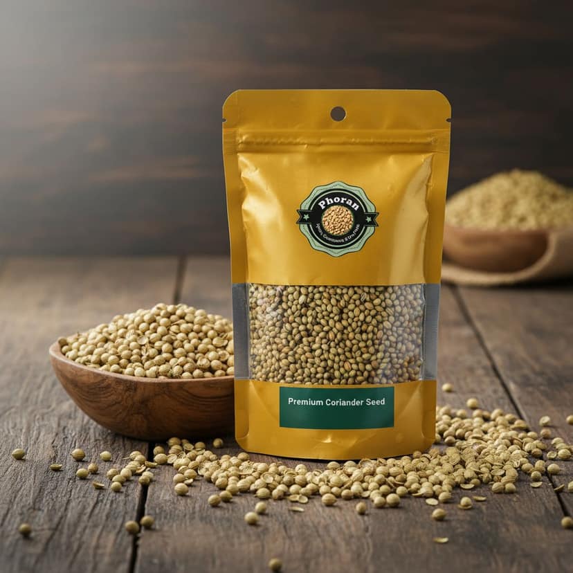 Buy Coriander Seeds Dhaniya Online India - Whole Spice | Phoran view 7