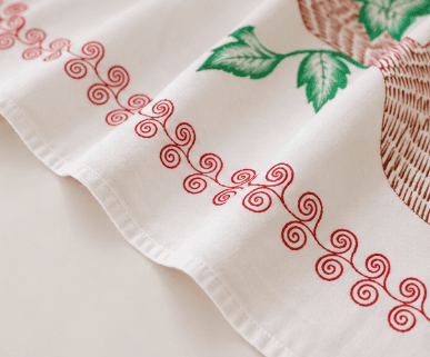 Hand-Painted Fabric Bedsheet for Bedroom Home Decoration view 3