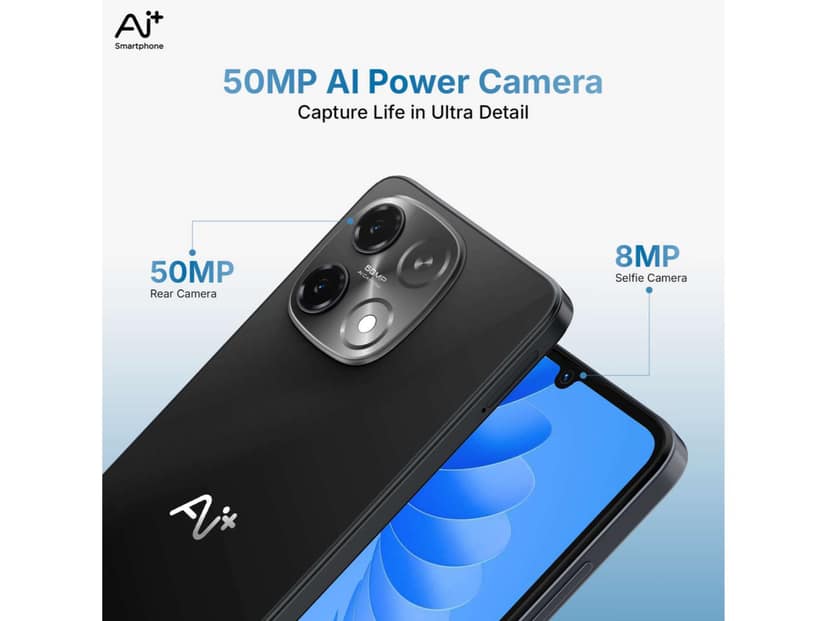 Ai+ Nova 2 5G Smartphone, 6GB RAM, 128GB Storage - Black view 2