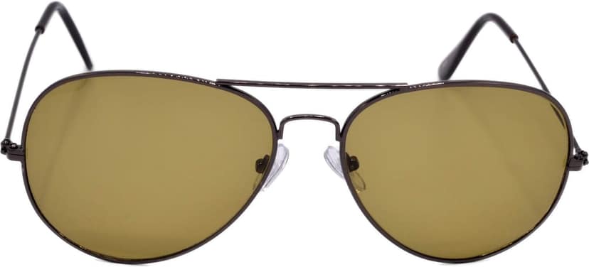 HRINKAR Unisex Pilot Sunglasses Brown & Black Frame, Brown & Yellow Lens (Large) - Pack of 2 view 2