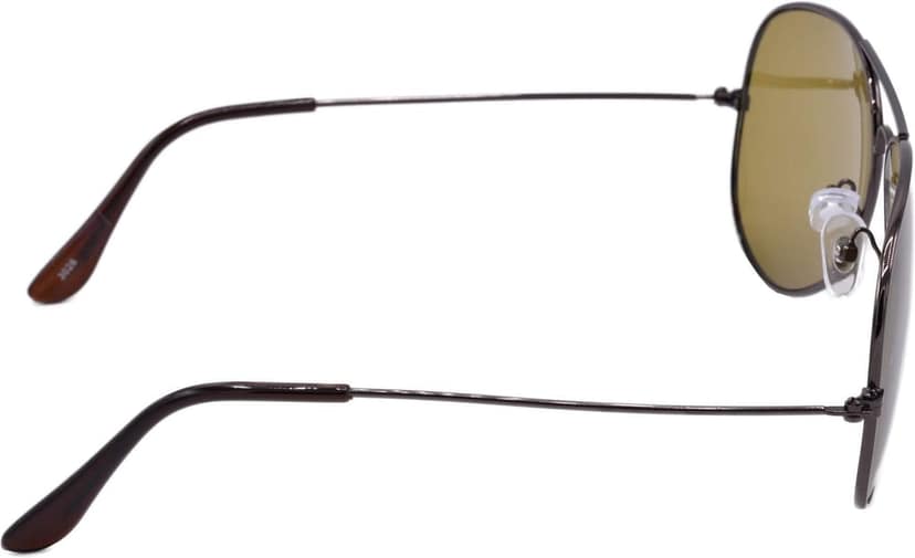 HRINKAR Unisex Pilot Sunglasses Brown & Black Frame, Brown & Yellow Lens (Large) - Pack of 2 view 4