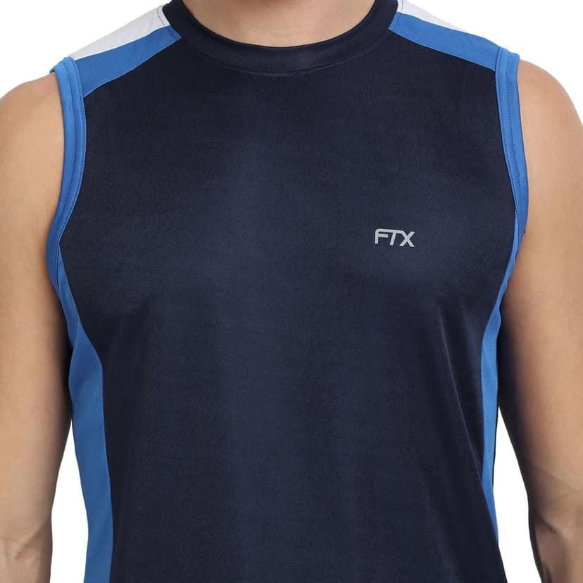 FTX Men Colorblock Round Neck Sleeveless Tshirt view 3